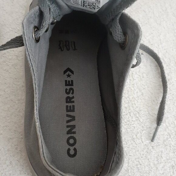 Converse Women's Size 8 Unisex Light Gray Canvas All Star Chuck Taylor Sneakers - Picture 10 of 12